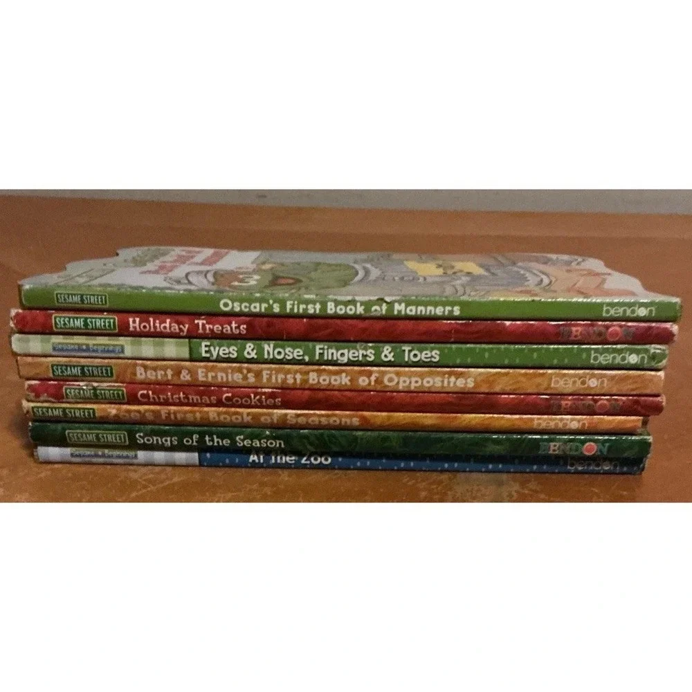 Bendon SESAME STREET Shaped Board Books Lot of 8 Beginnings & First Books 2000's